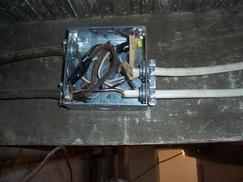 knob and tube into a junction box|tube to romex connections.